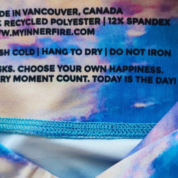 Inner Fire active wear leggings made in Vancouver beach design women's size 8 - Picture 5 of 7